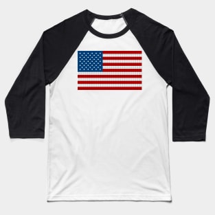 8 bit Stars and Stripes Baseball T-Shirt